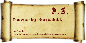 Medveczky Bernadett névjegykártya